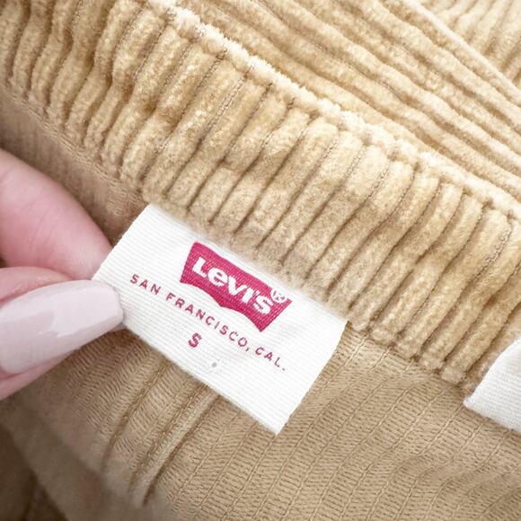 FREE PEOPLE x LEVI'S Calla Corduroy Belted Midi Dress Tan Small S - Picture 9 of 11